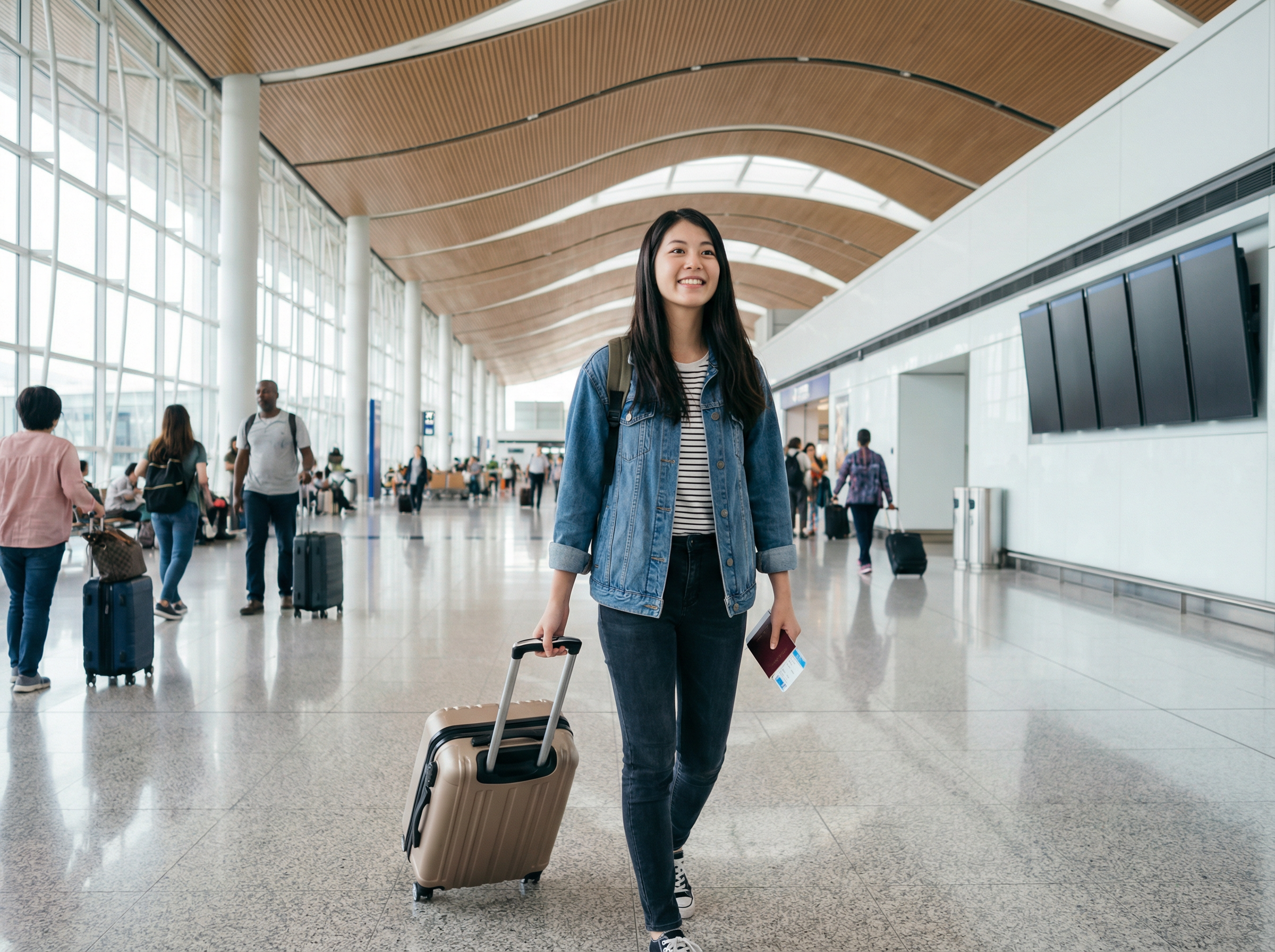 Student departing for overseas university